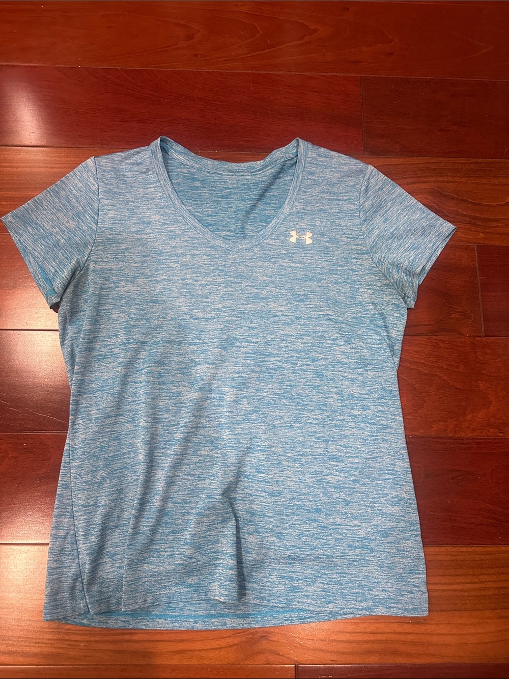 Under Armour Light Blue Heather V-Neck Performance Tee